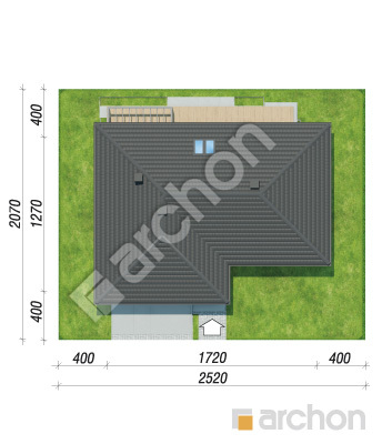 gotowy projekt Dom w barbulach 2 (G2E) sytuacja