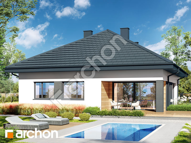 gotowy projekt Dom w renklodach 25 widok 2