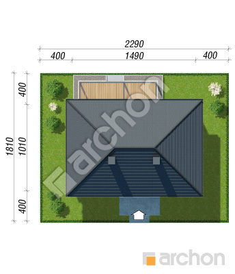 gotowy projekt Dom w lipiennikach 5 (A) sytuacja