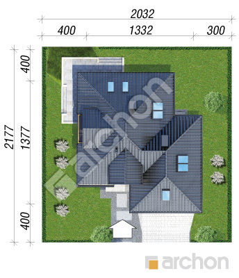 gotowy projekt Dom w rukoli (G2NT) sytuacja