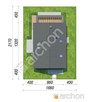 gotowy projekt Dom w jaskrzynach 4 (E) sytuacja