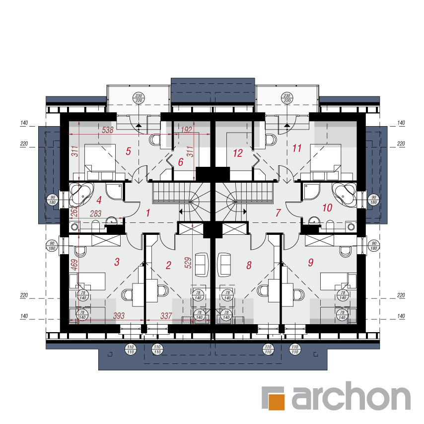 gotowy projekt Dom w klematisach 7 rzut poddasza