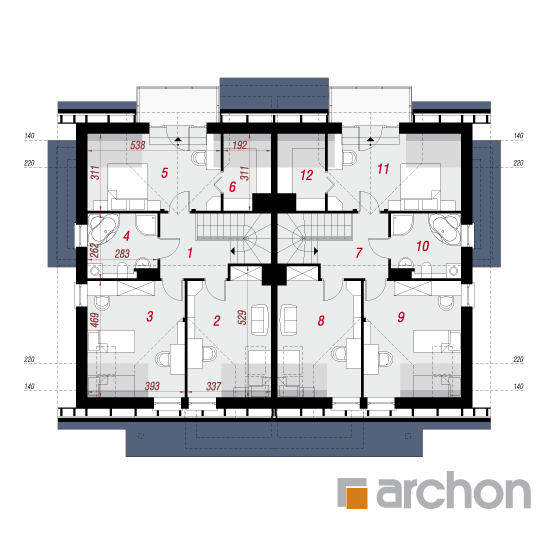 gotowy projekt Dom w klematisach 7 rzut poddasza