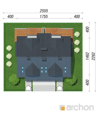 gotowy projekt Dom w klematisach 7 sytuacja