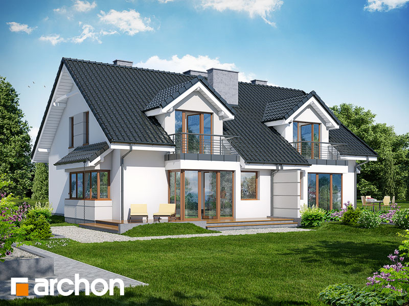 gotowy projekt Dom w klematisach 7 widok 2