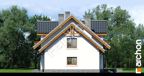 Elewacja boczna projekt dom w rododendronach 6 t b268914a1265b870353d661d3973c8b9  265