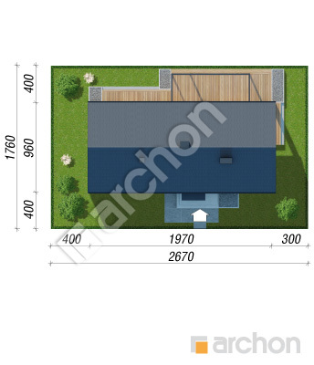 gotowy projekt Dom w kosaćcach 58 sytuacja