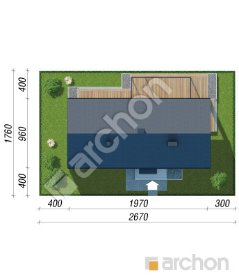 gotowy projekt Dom w kosaćcach 58 sytuacja
