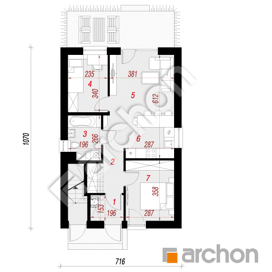 gotowy projekt Dom w bratkach (R2E) rzut parteru