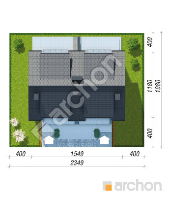 gotowy projekt Dom w klematisach 20 (R2) sytuacja