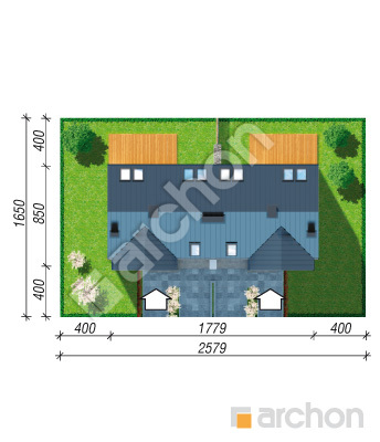 gotowy projekt Dom w gunnerach (R2) sytuacja