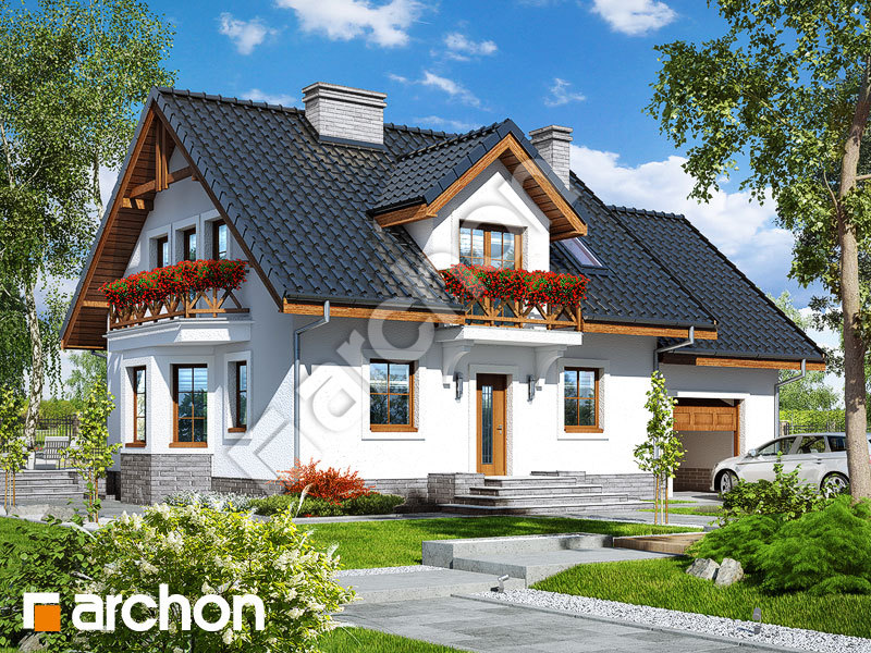 gotowy projekt Dom w rododendronach 19 (P) widok 1