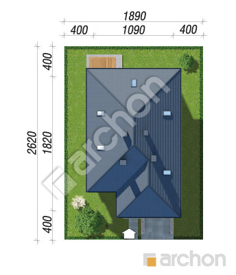 gotowy projekt Dom w renklodach 37 (G) sytuacja