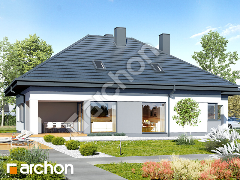 gotowy projekt Dom w renklodach 37 (G) widok 2
