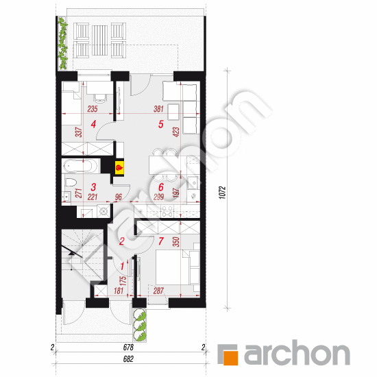 gotowy projekt Dom w bratkach (R2S) rzut parteru