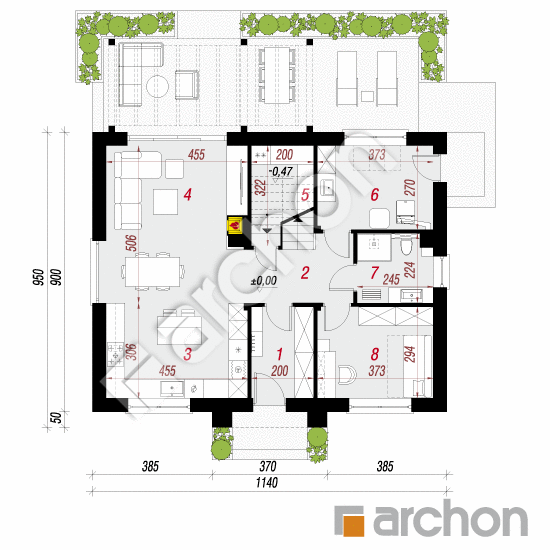 gotowy projekt Dom w lucernie 22 rzut parteru