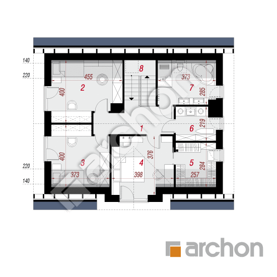 gotowy projekt Dom w lucernie 22 rzut poddasza