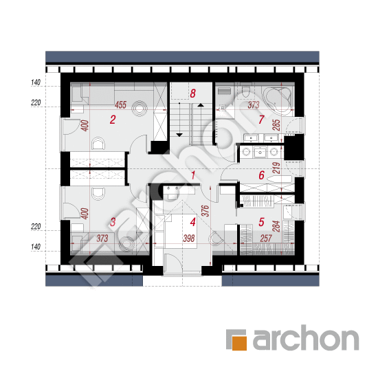 gotowy projekt Dom w lucernie 22 rzut poddasza