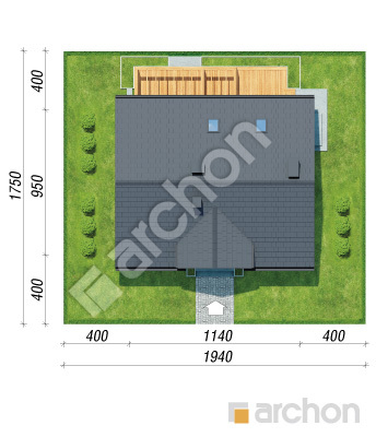 gotowy projekt Dom w lucernie 22 sytuacja