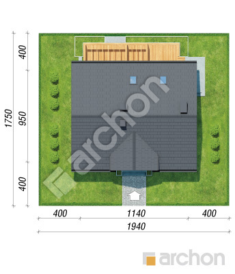 gotowy projekt Dom w lucernie 22 sytuacja