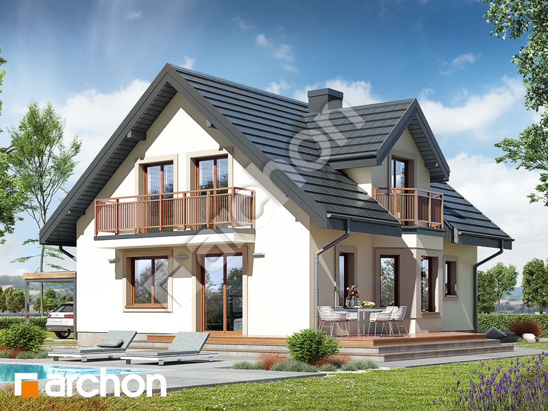 gotowy projekt Dom w rododendronach 5 (W) widok 2