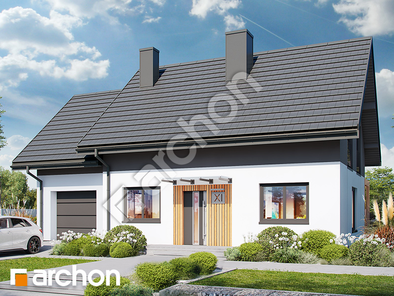 gotowy projekt Dom w zielistkach 23 (GA) widok 1