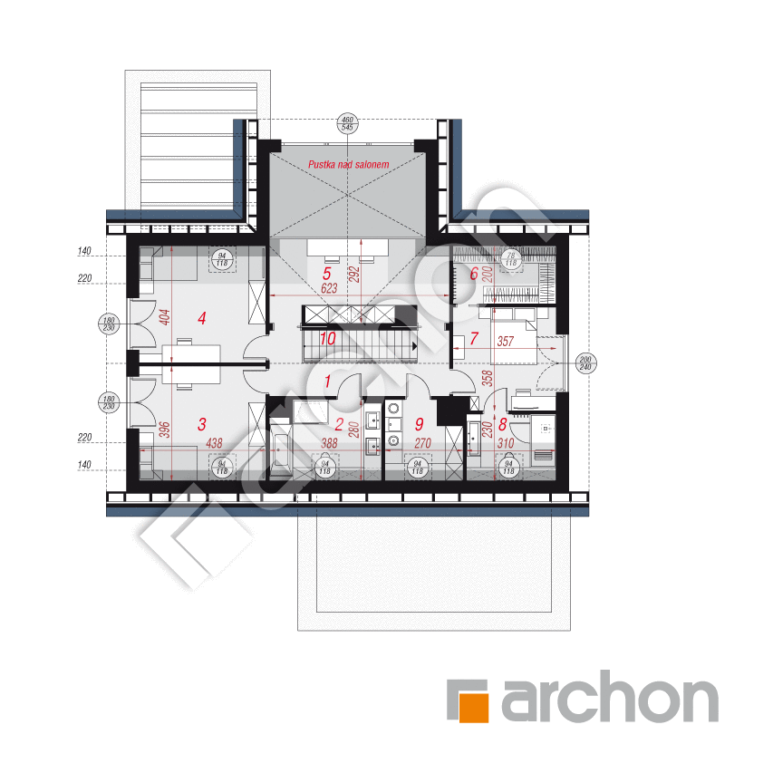 gotowy projekt Dom w felicjach 6 (G2) rzut poddasza