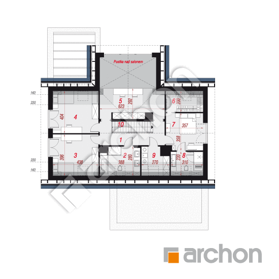 gotowy projekt Dom w felicjach 6 (G2) rzut poddasza