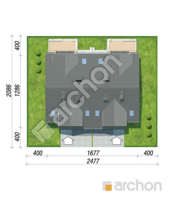 gotowy projekt Dom pod agawami 3 (R2) sytuacja