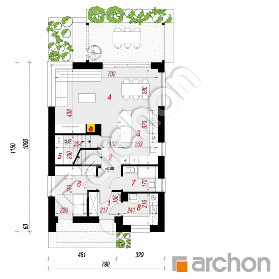 gotowy projekt Dom w kolokazjach 2 rzut parteru