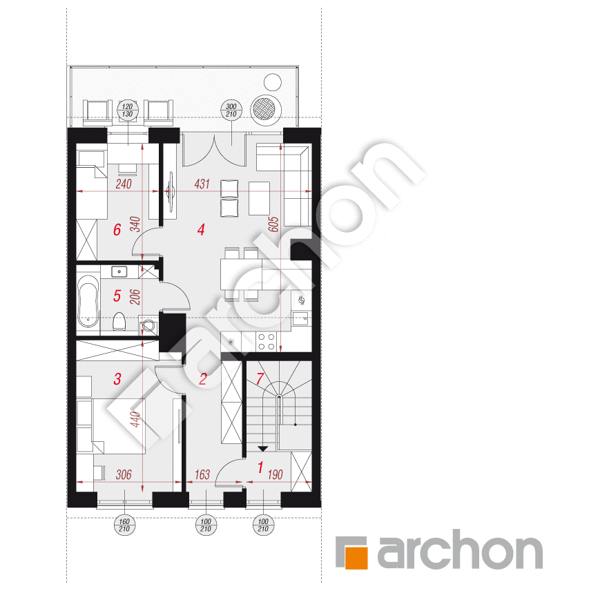 gotowy projekt Dom w bratkach 16 (R2S) rzut poddasza