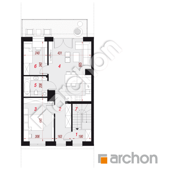 gotowy projekt Dom w bratkach 16 (R2S) rzut poddasza