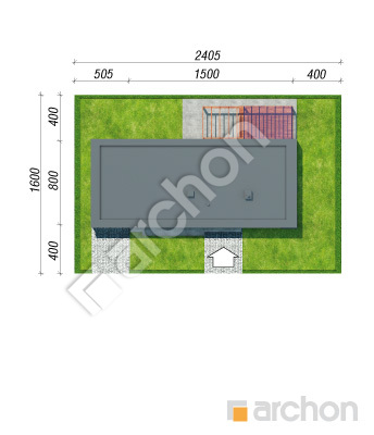 gotowy projekt Dom w plumeriach (E) sytuacja