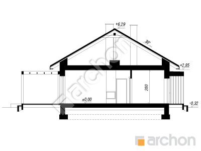 gotowy projekt Dom w kruszczykach 39 (E) przekroj budynku