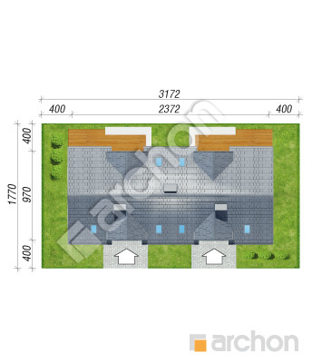 gotowy projekt Dom w srebrzykach 3 (R2T) sytuacja