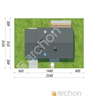 gotowy projekt Dom w zielistkach 34 (G) sytuacja