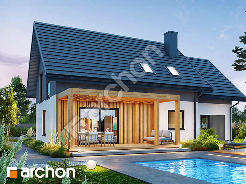 gotowy projekt Dom w zielistkach 34 (G) widok 2