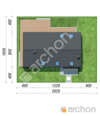 gotowy projekt Dom w trzcinnikach 6 (E) sytuacja