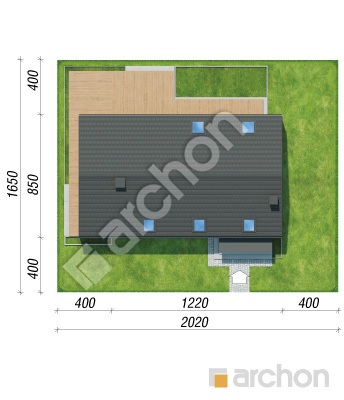 gotowy projekt Dom w trzcinnikach 6 (E) sytuacja