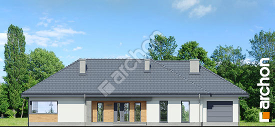 Elewacja frontowa projekt dom w klosowkach g f332bf713665565c49becc091250f20f  264