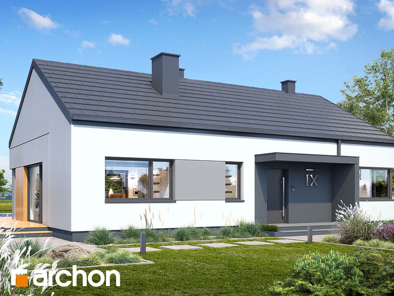gotowy projekt Dom w rumiankach 4 (A) widok 1