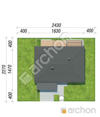 gotowy projekt Dom pod jarząbem 27 (G2E) sytuacja