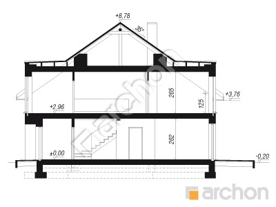 gotowy projekt Dom w riveach 8 (GB) przekroj budynku