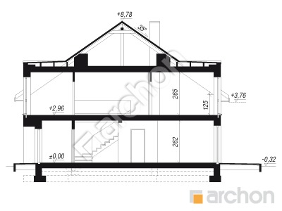 gotowy projekt Dom w riveach 8 (GB) przekroj budynku
