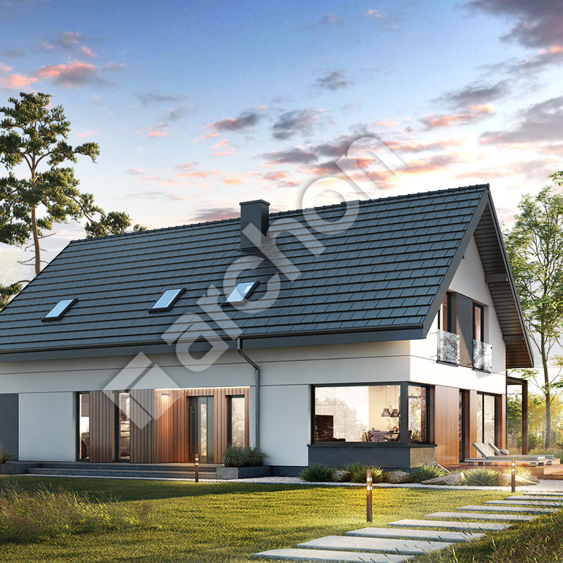 gotowy projekt Dom w idaredach 11 (G2A) widok 2