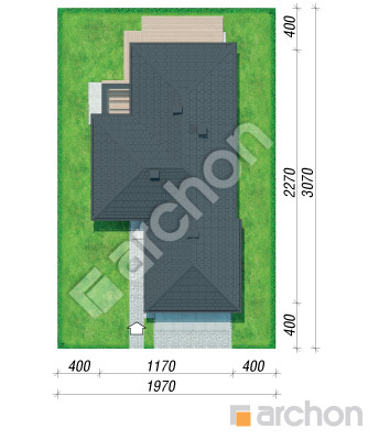 gotowy projekt Dom w galantusach 3 (G2) sytuacja