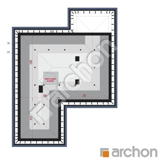 gotowy projekt Dom w żonkilach (G2) rzut poddasza