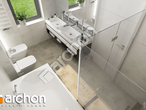 gotowy projekt Dom w żonkilach 2 (G2) Wizualizacja łazienki (wizualizacja 3 widok 4)