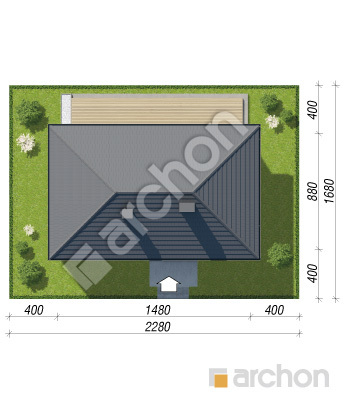 gotowy projekt Dom w posłonkach sytuacja
