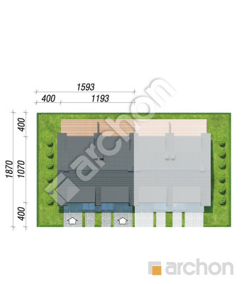 gotowy projekt Dom w riveach 16 (GR2B) sytuacja